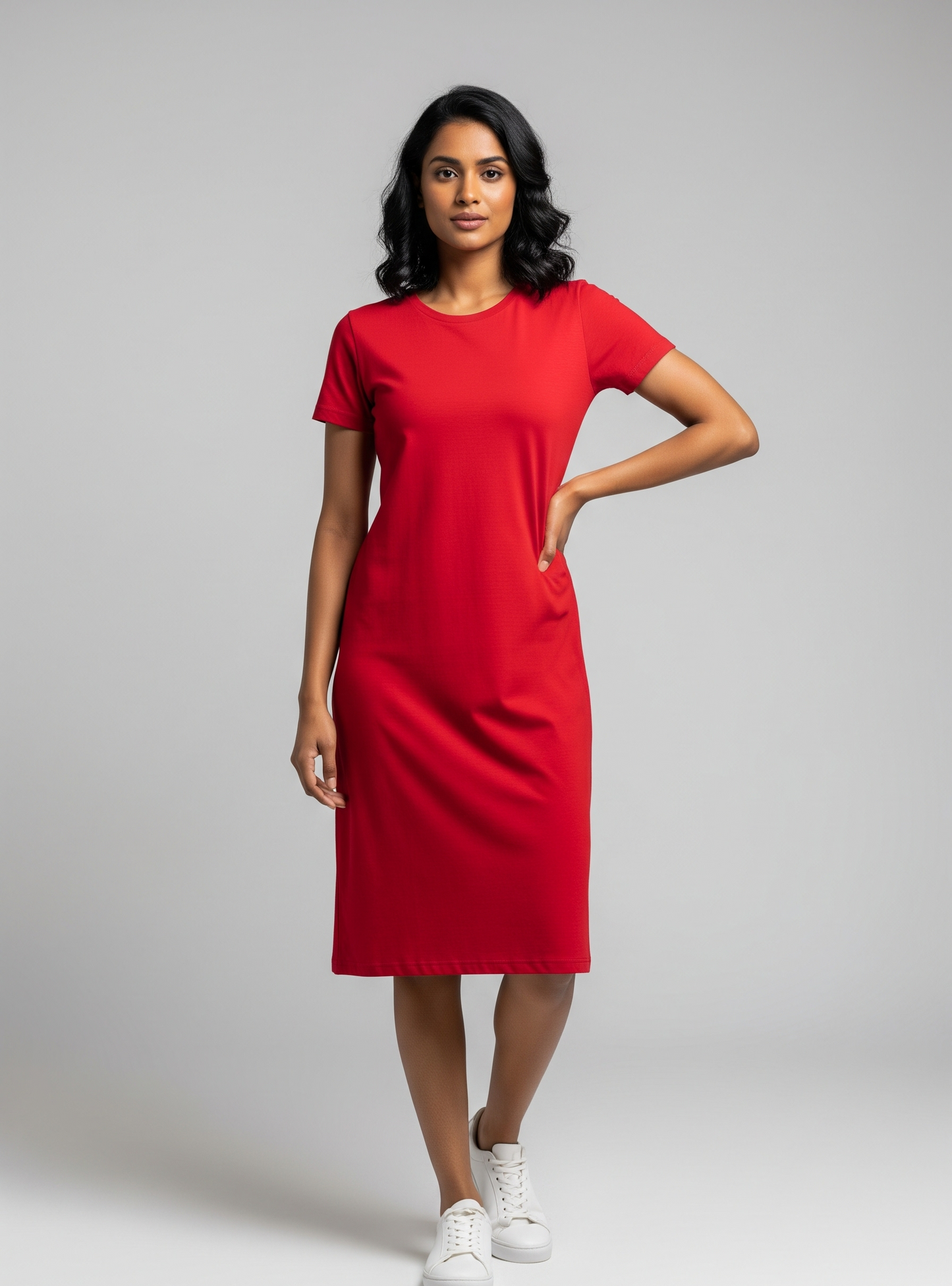 The Wearcrafted Statement T-Shirt Dress | Bold Red