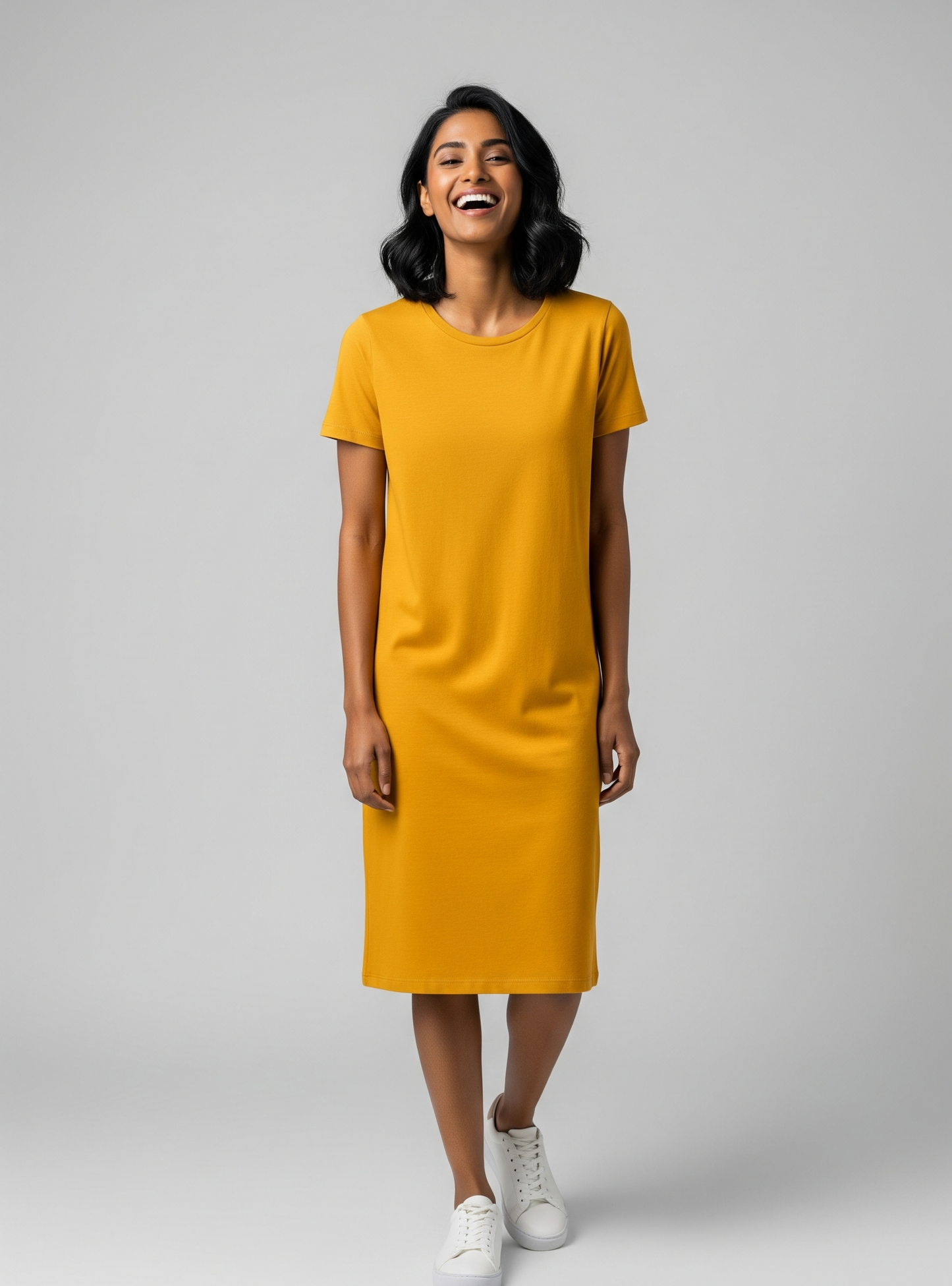 The Wearcrafted Easygoing T-Shirt Dress | Golden Yellow