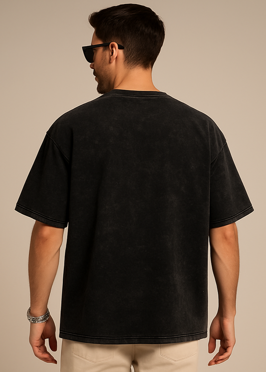 The Wearcrafted Rebel Tee | Faded Black Acid Wash