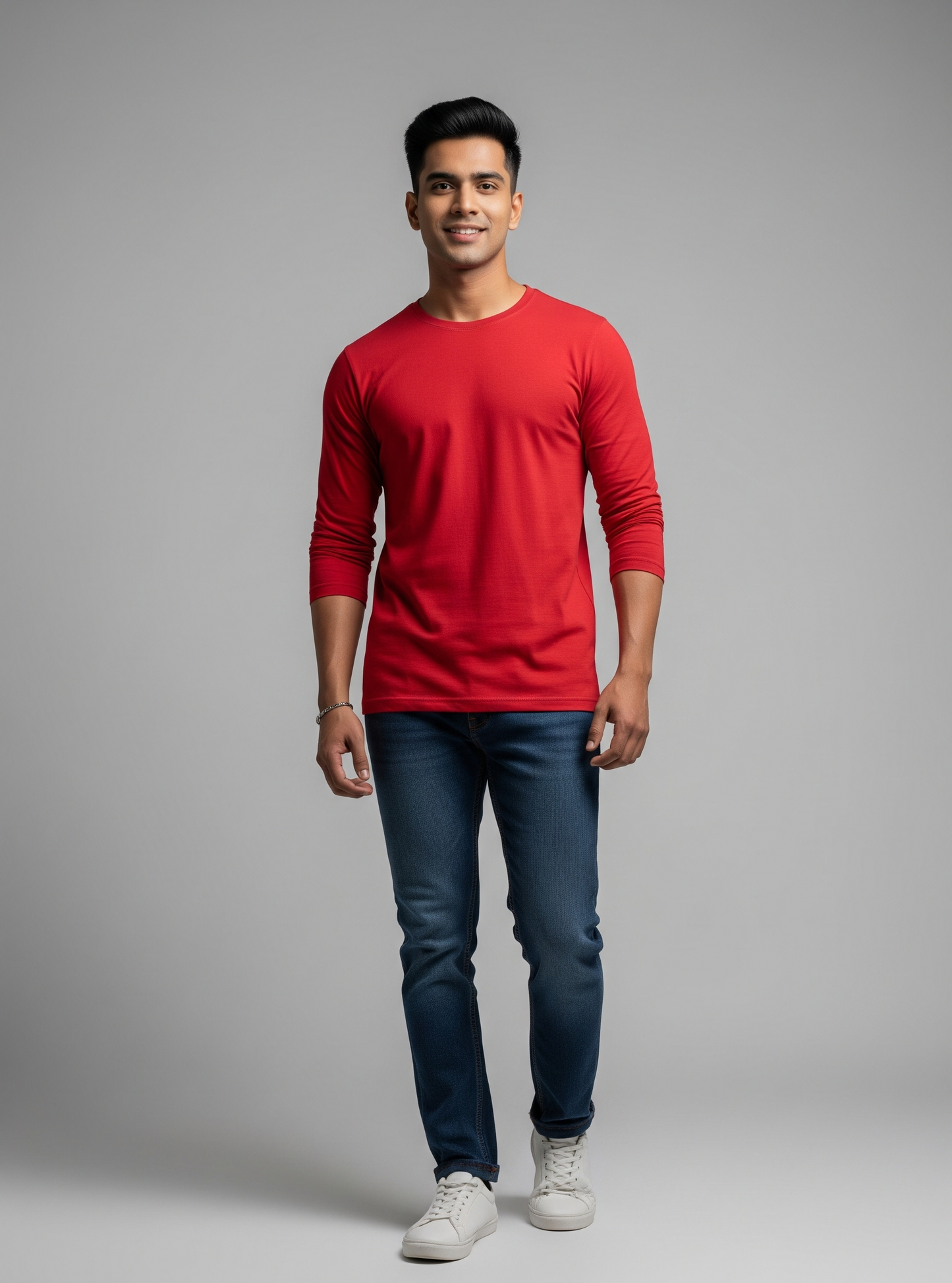 The Wearcrafted Statement Tee | Bold Red Full Sleeve