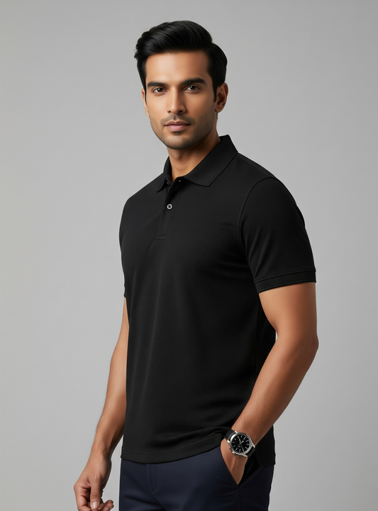 The Wearcrafted Iconic Polo | Essential Black
