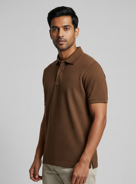 The Wearcrafted Metro Polo | Coffee Brown