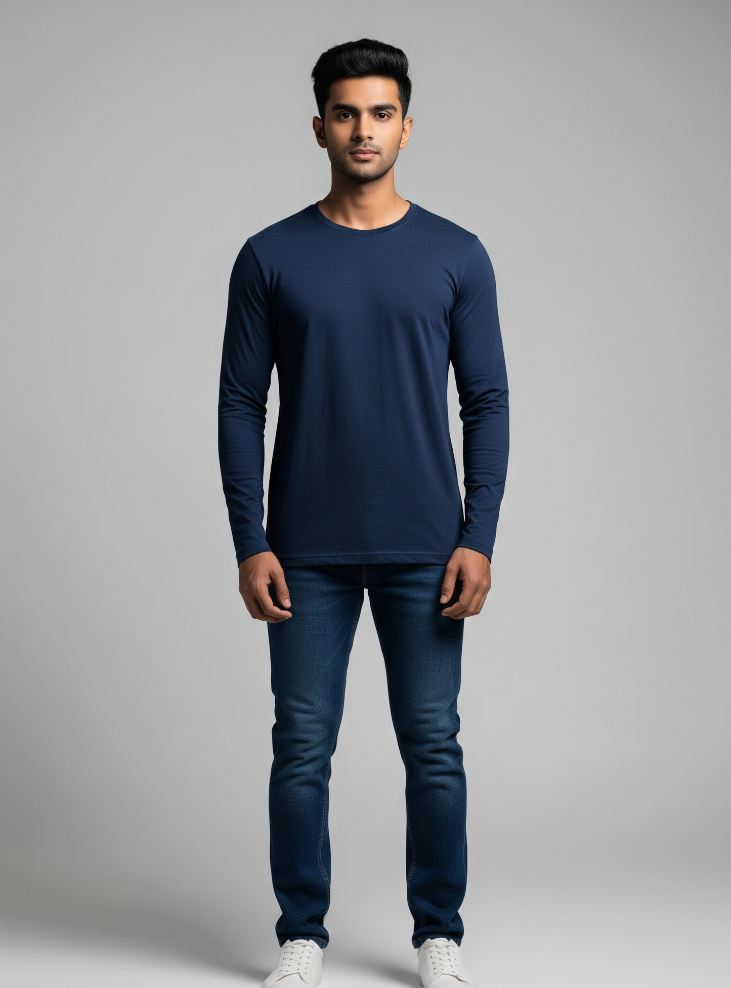 The Wearcrafted Classic | Navy Blue Full Sleeve Tee