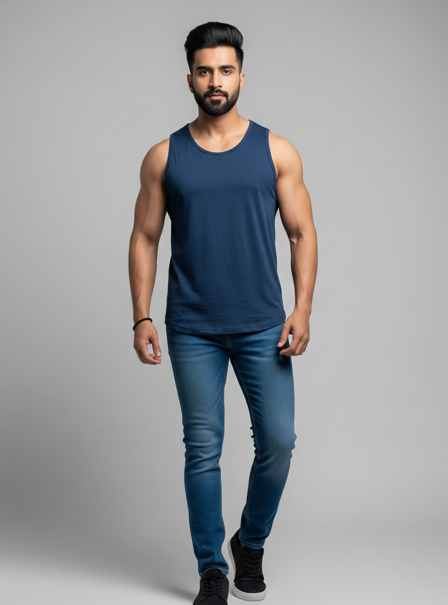 The Wearcrafted Classic | Navy Blue Sleeveless Tee