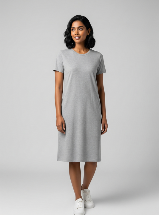 The Wearcrafted All-Day T-Shirt Dress | Heather Grey