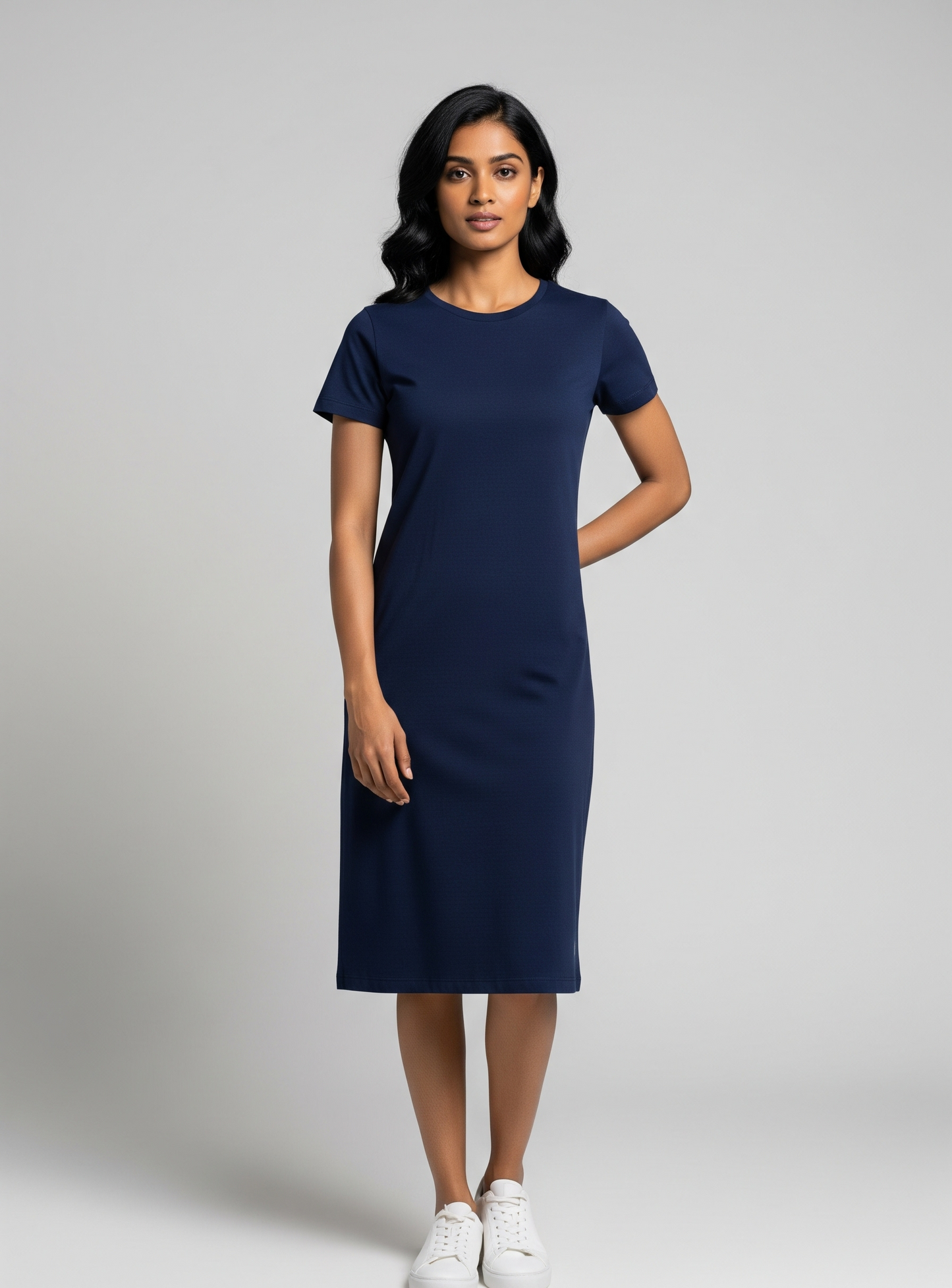 The Wearcrafted Classic T-Shirt Dress | Navy Blue