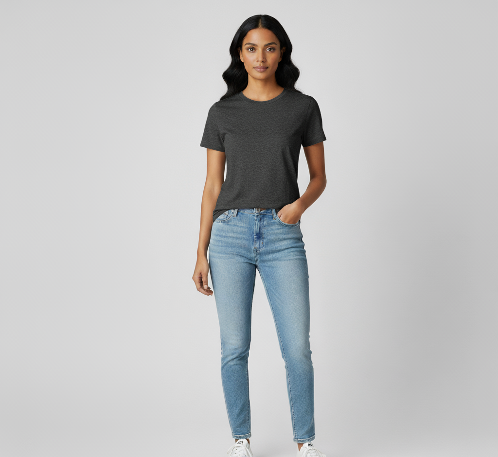 The Classic Charcoal Melange T-Shirt | Women's