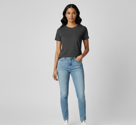 The Classic Charcoal Melange T-Shirt | Women's
