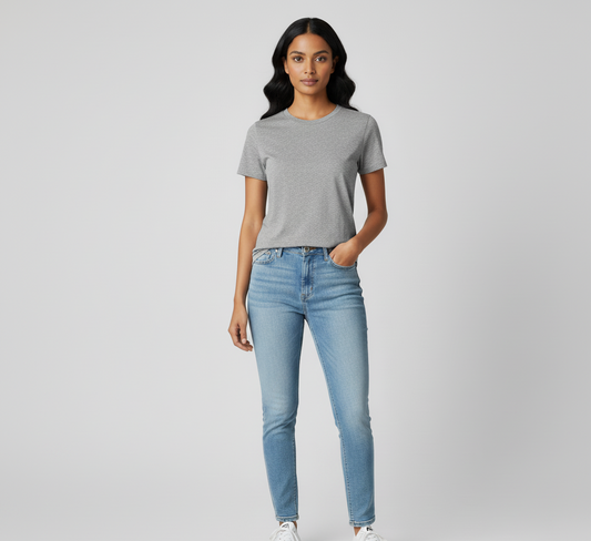 The Classic Grey Melange T-Shirt | Women's