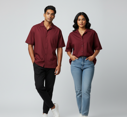 The Oversized Comfort Shirt | Unisex Maroon