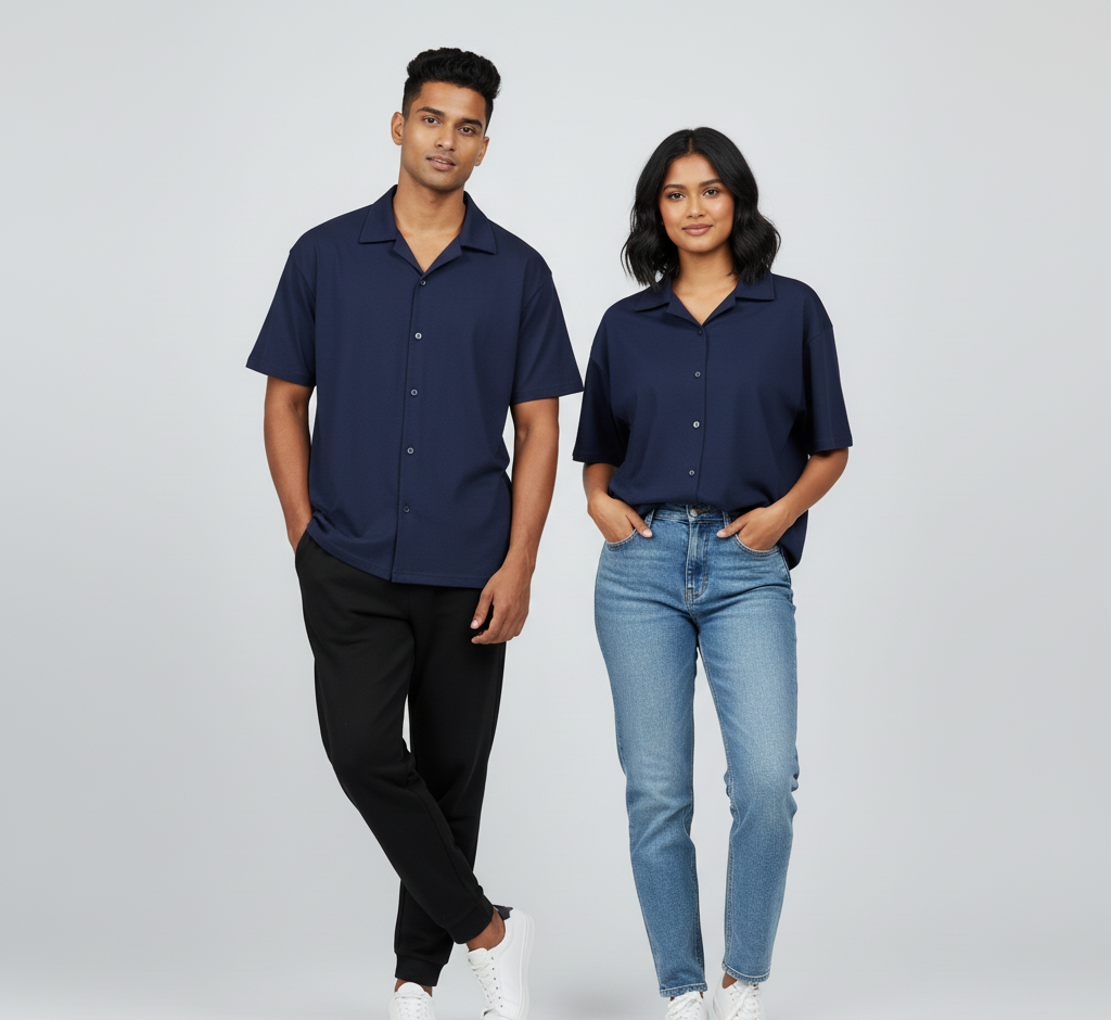 The Oversized Comfort Shirt | Unisex Navy Blue