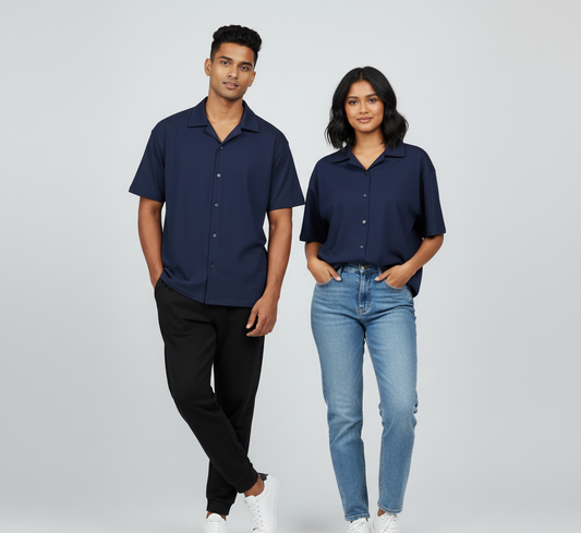 The Oversized Comfort Shirt | Unisex Navy Blue