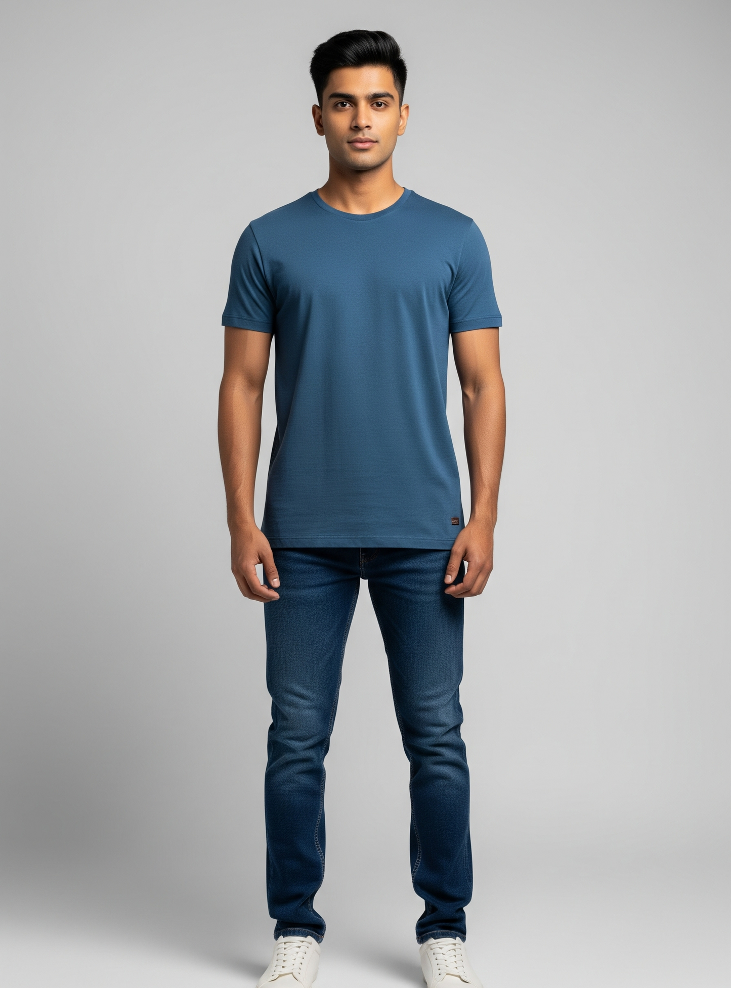 The Wearcrafted Classic Crew Tee | Petrol Blue