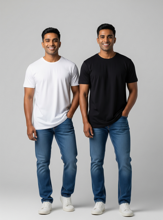 The Wearcrafted Essential Crew Tee Pack | Black & White