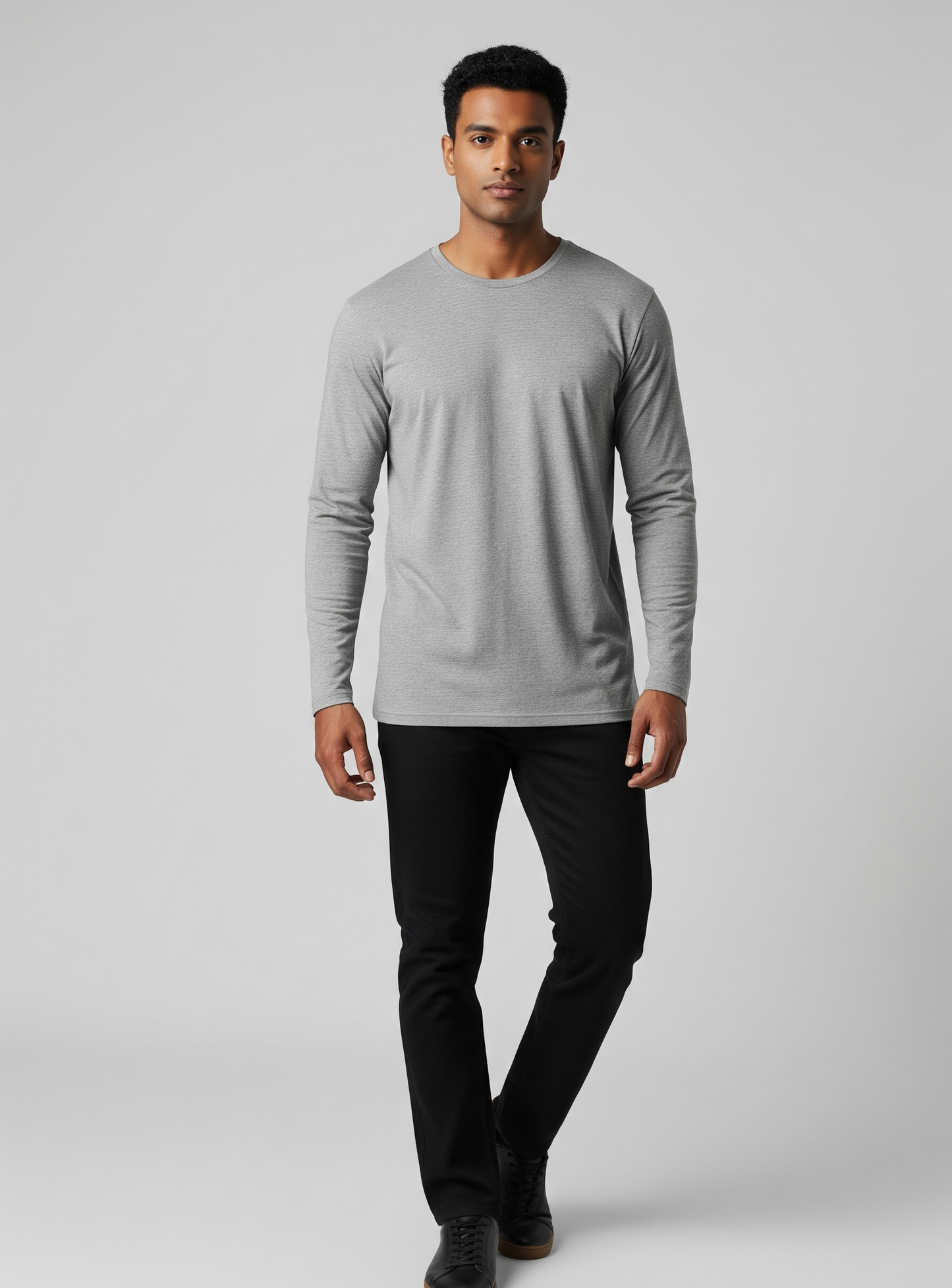 The Wearcrafted Essential | Heather Grey Full Sleeve Tee