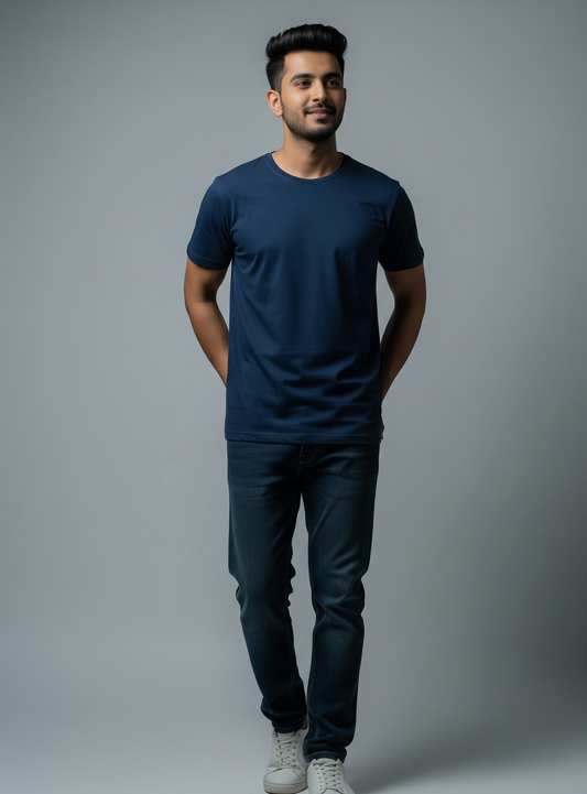 The Wearcrafted Essential Tee | Classic Navy Blue