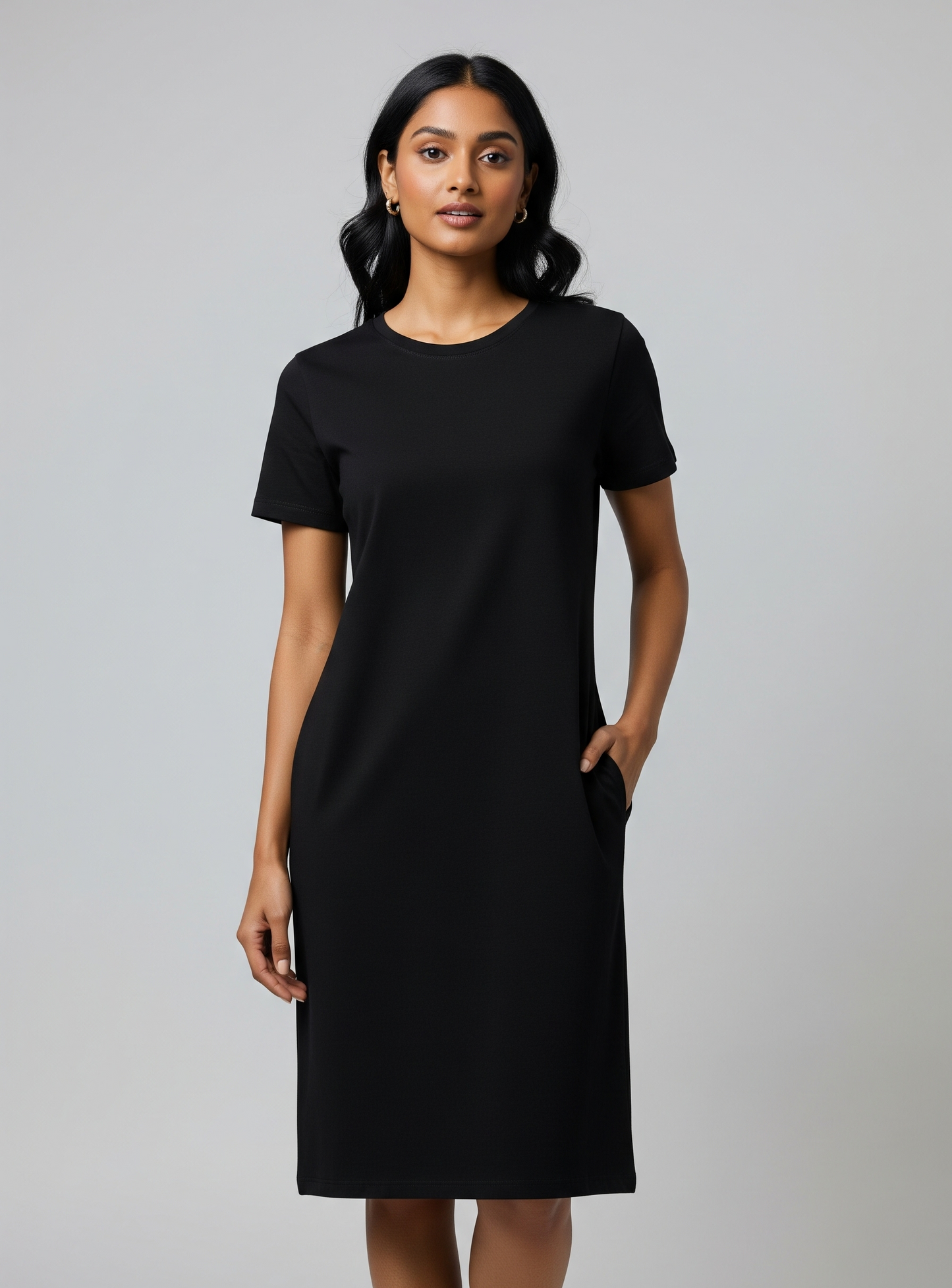 The Wearcrafted Timeless T-Shirt Dress | Classic Black