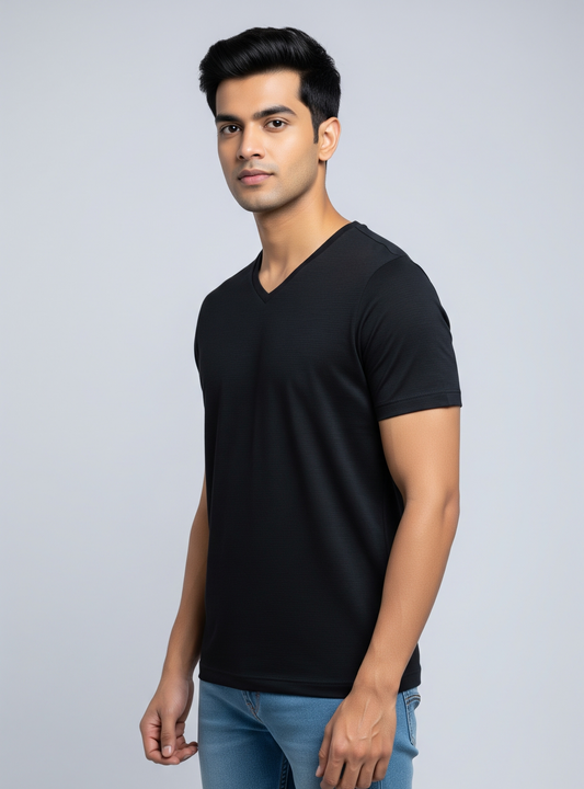 The Wearcrafted Iconic V-Neck | Essential Black