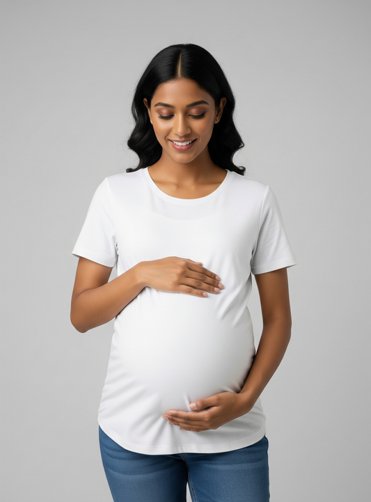 The Wearcrafted Serenity Dress | Women's Elegant White Maternity