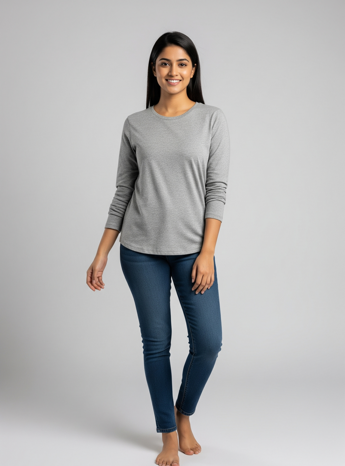 The Wearcrafted Comfy Classic | Women's Heather Grey Full Sleeve