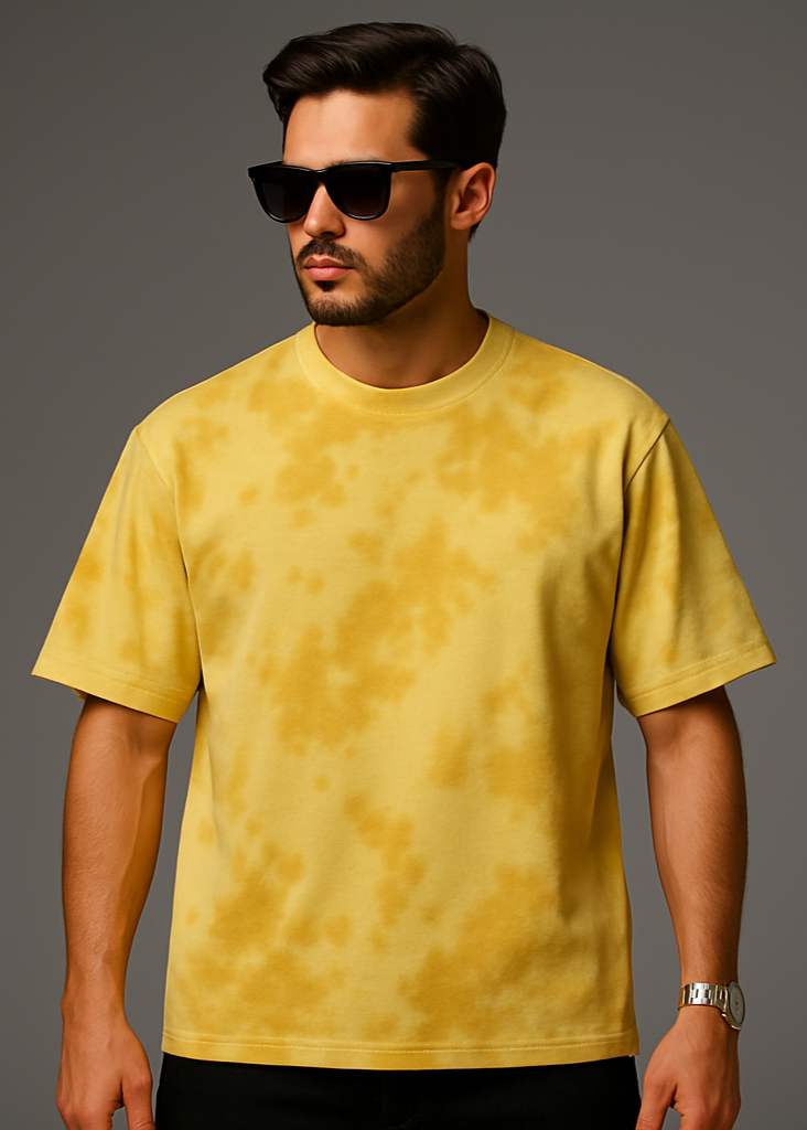 The Wearcrafted Sol Tee | Sunshine Yellow Tie-Dye Oversized