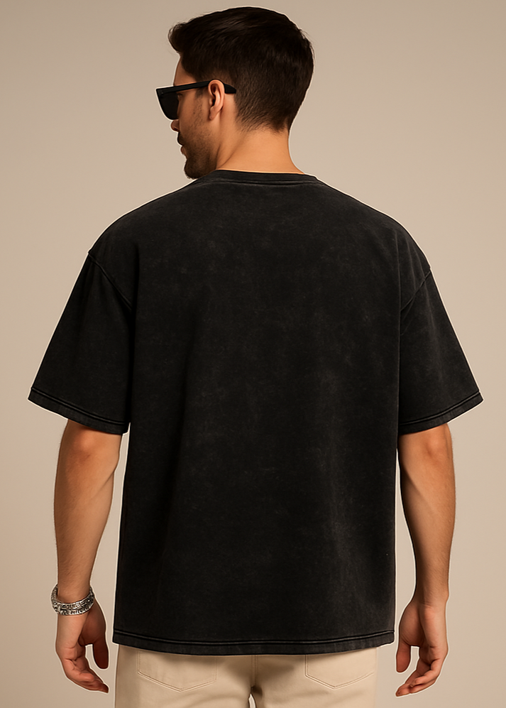 The Wearcrafted Rebel Tee | Faded Black Acid Wash