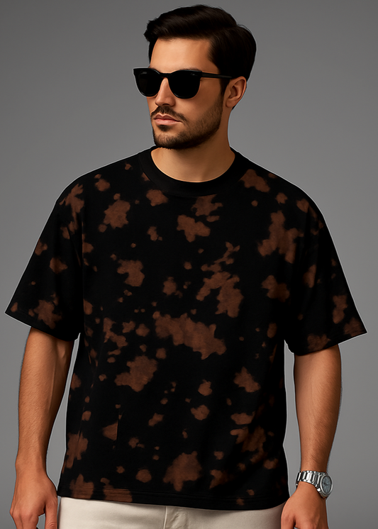 The Wearcrafted Earth Tee | Brown Tie-Dye Oversized