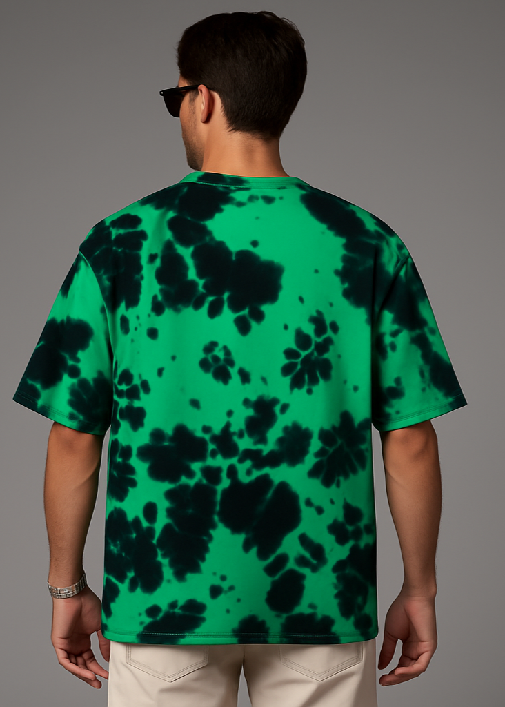 The Wearcrafted Zenith Tee | Green Tie-Dye Oversized