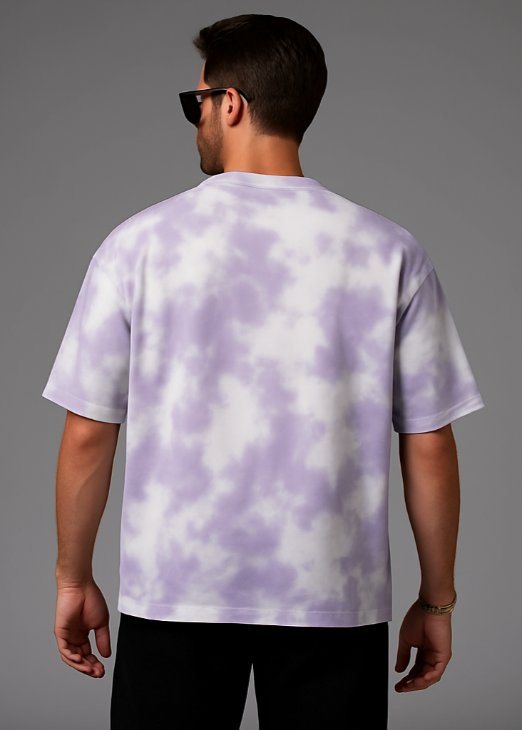 The Wearcrafted Aura Tee | Lavender Tie-Dye Oversized